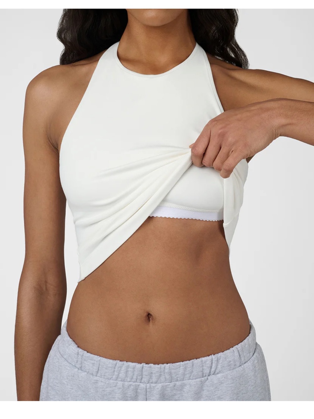 WeWoreWhat Halter Tank Top with build in sport bra